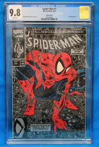 1990 MARVEL SPIDER-MAN # 1 Silver Edition CGC 9.8 # 3787456001 - Todd McFarlane - Picture 1 of 3