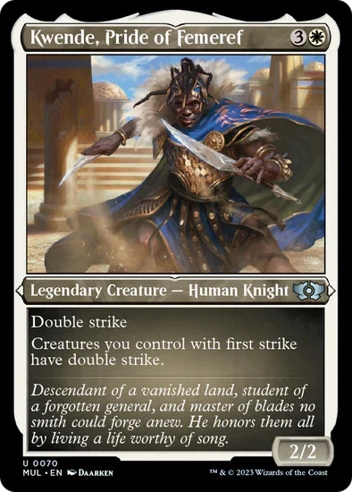 KWENDE, PRIDE OF FEMEREF (ETCHED) (MUL) Multiverse Legends - MTG - NM - Image 1 of 1