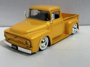 JADA BTM 1956 FORD F100 YELLOW 1:24 PICKUP TRUCK DIECAST MODEL NEW NO BOX - Picture 1 of 14