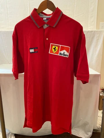 Scuderia Ferrari Marlboro F1 Tommy Hilfiger Short Sleeve Polo Shirts Cover