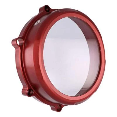 CNC Racing dry red clear clutch cover Ducati Hypermotard 1100 S 2007-2009 Foto 1 de 4