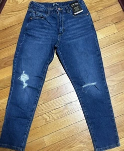NWT Art Class Distressed High-Rise Relaxed Tapered Leg  Straight Jeans Girls 16 - Picture 1 of 6