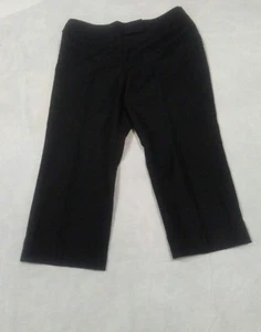 Madison Studio Women's  size 14 Cotton Rayon Blend Black Cropped Pants RN 31104  - Picture 1 of 8