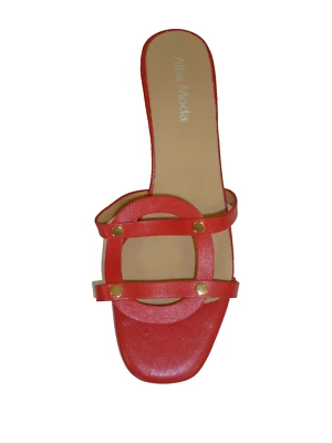 41 / 7,5 SCHUHE SANDALEN PANTOLETTEN von ALBA MODA rot   - Bild 1 von 3