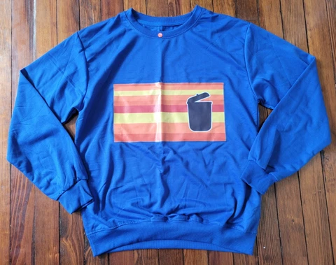 Houston Astros Men Blue Trash Can Soft Sweater - Sz Large Cover