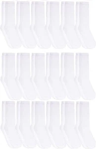 36 PK Men's Loose Fit Non-Binding Soft Cotton Diabetic Ankle Socks,10-13 White - Picture 1 of 5