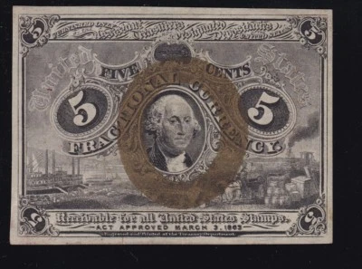 US 5c Fractional Currency Note 2nd Issue FR 1232 Ch CU (-002) - Image 1 of 2
