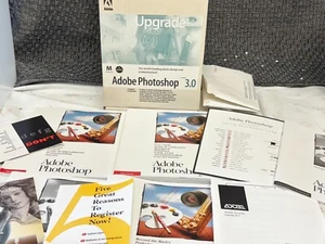 VINTAGE ADOBE PHOTOSHOP 3.0 UPGRADE MACINTOSH SOFTWARE MANUALS & DOCS - Afbeelding 1 van 9