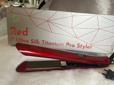 TOTTI style RED 1 Ultra Silk Titanium pro Styler straightener EU plug