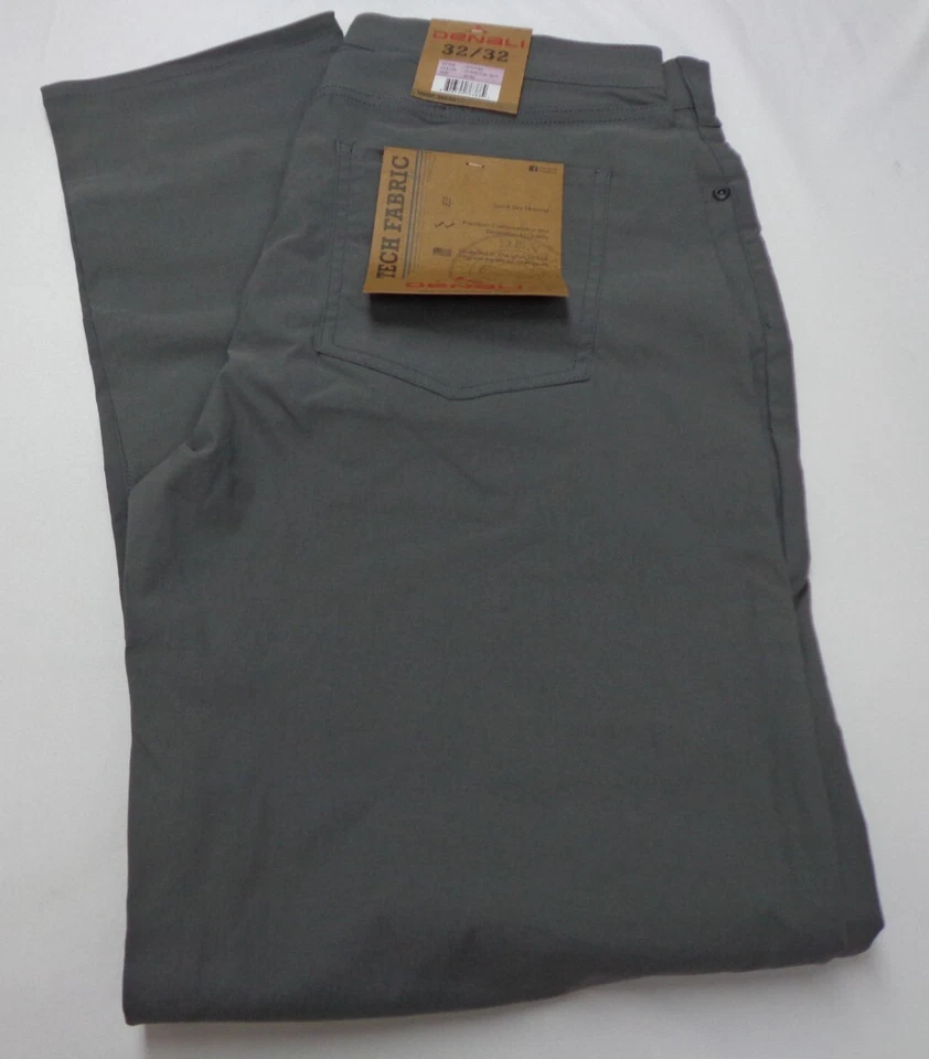 DENALI Charcoal Sky Gray Technical Stretch Pants 32/32