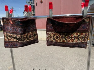 Pair of antique original Persian Hamadan Malayer rugs, 38x30cm rugs - clean - Foto 1 di 13