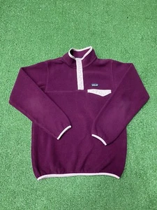 Patagonia Girls' Lightweight Synchilla Snap-T Purple Jacket Size XL (14) Fleece - Picture 1 of 12