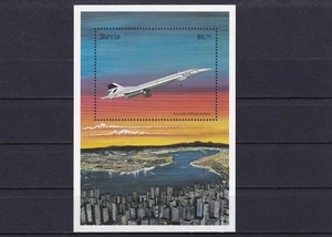 SA11e Nevis 1998 Civil and Military Aircraft mint minisheet - Picture 1 of 1