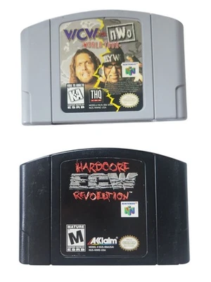 ECW Hardcore Revolution & WCW vs. nWo World Tour Cartridges, Nintendo N64 - Image 1 of 4