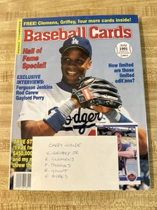 1991 Baseball Cards Magazine Price Guide Darryl Strawberry Cover with Cards - Bild 1 von 2