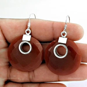 Natural Onix 925 Plata Pendientes de Gancho Boda Cumpleaños Madre Nuevo Joyería - Imagen 1 de 5