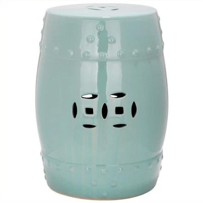 Safavieh Modern Ming Ceramic Garden Stool in Light Aqua - Image 1 of 2
