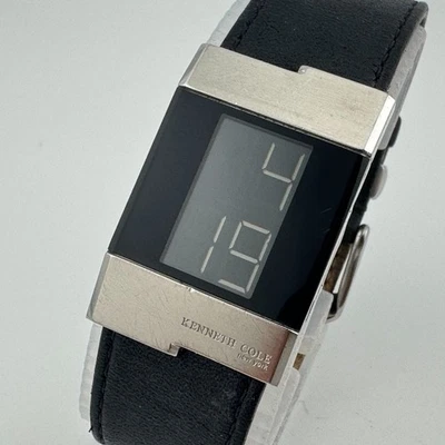 Kenneth Cole Digital Quartz Watch KC2315 Lady Black Reverse LCD Date New Battery - Image 1 of 4