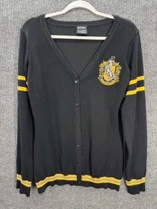 Harry Potter Hufflepuff Strickjacke Damen groß schwarz Pullover Academia Cosplay - Bild 1 von 7