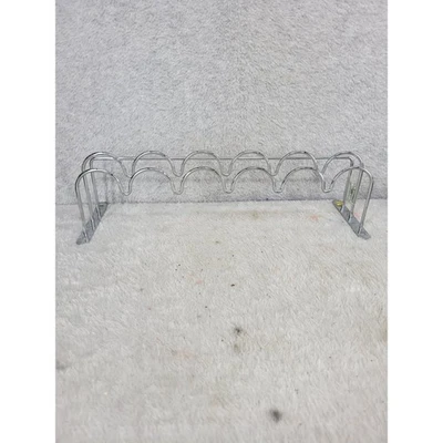 Soporte organizador con tapa de olla de metal cromado montaje en pared almacenamiento de cocina Foto 1 de 4