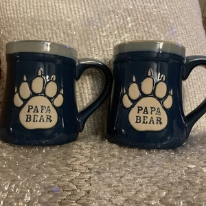 Papa Bär Tassen X 2 Keramik Kaffeetassen 18oz "Nobody Messes with My Cubs" - Bild 1 von 3