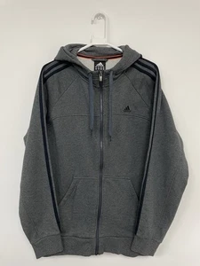 Adidas Herren Trainingsjacke - Hoodie 3-Streifen Full Zip dunkelgrau Größe L - Bild 1 von 16