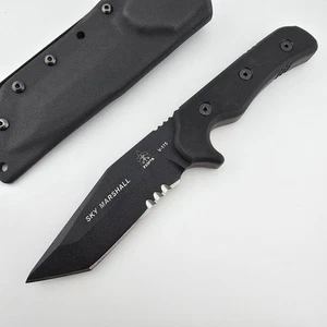 TOPS Sky Marshall Fixed Blade Knife 1095 Tanto Black G10 Kydex Sheath SKY-01 - Picture 1 of 16