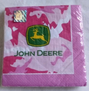 16 John Deere Papierservietten Geburtstag Party Mädchen Geburtstag rosa Camouflage - Bild 1 von 4