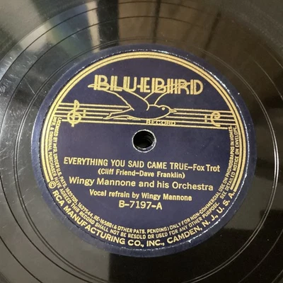 LOT of 8 - WINGIE MANONE aka WINGY MANNONE -PRE-WAR JAZZ  - all pictured - Image 1 of 4