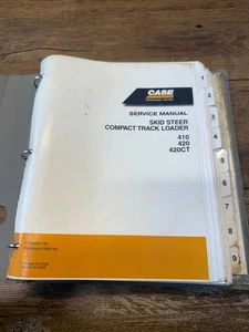 Case 410, 420, 420CT Skid Steer Track Loader Service Manual Repair Shop Book - Picture 1 of 5