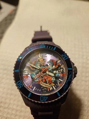Vintage  MH-WH0690 Ed Hardy Wrist Watch Death Before Dishonor Love Kills Slowly - Image 1 of 4
