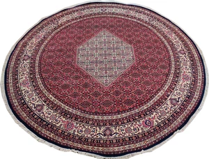 Authentischer Kreis 8' Handgeknüpfter Vorleger 100% Wolle Bidjar Medaillon 250 cm - Bild 1 von 11
