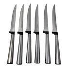 Set Of 6 - GINSU Koden Series Serrated Steak Knives With Stainless Handle