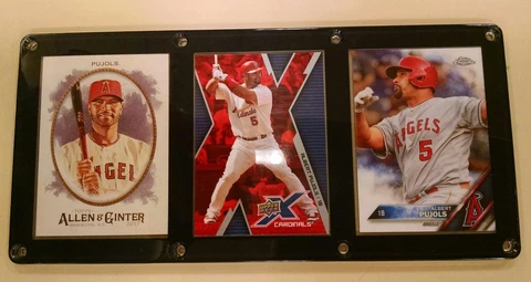 ALBERT PUJOLS 3 CARD PLAQUE LOS ANGELES ANGELS ST LOUIS CARDINALS 3000 HIT CLUB Cover
