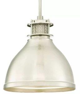 Westinghouse Pendelleuchte Vintage Industrial Nickel und Geflecht - Bild 1 von 2