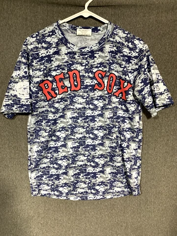 Boston Red Sox Shirt Jersey Mens Size S Camo Ted Williams 9 Cover