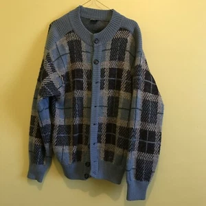 Vintage Mens Pure Wool Cardigan Medium - Picture 1 of 4