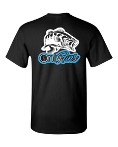 Heritage Pride Funny Parody Bass Fish Only Fins Mens Short Sleeve T-Shirt - Picture 1 of 6