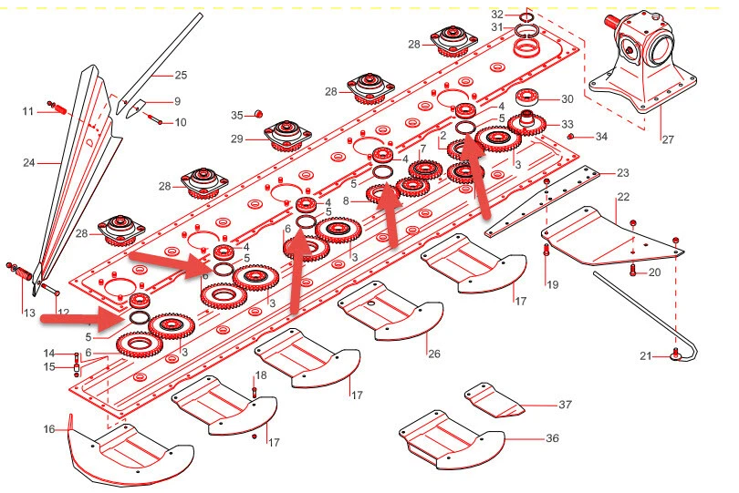 Code 26070 O-Ring for Idler Gear fits Gribaldi Salvia DM Series Disc Mower - Image 1 of 1