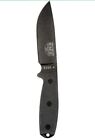 ESEE Model 4, Messer mit 1095HC Klinge, grauer Micarta-Griff, ohne Scheide