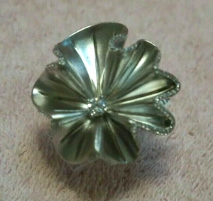 Anello fiore con zirconi in argento sterling .925 misura 6 - Foto 1 di 3
