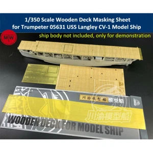 Hoja de enmascaramiento de cubierta de madera 1/350 para trompetista 05631 USS Langley CV-1 modelo envío - Imagen 1 de 5