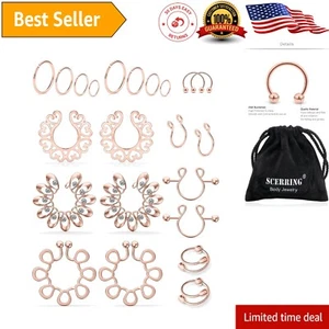 Versatile Body Piercing Jewelry - Non-Piercing Nipple Rings for Every Occasion - Picture 1 of 4
