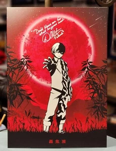 My Hero Academia Todoroki Mini Poster Metal autographed David Matranga w/JSA - Picture 1 of 2