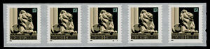 USA 3447 PNC S111 Coil strip of 5 MNH New York Public Library Lion