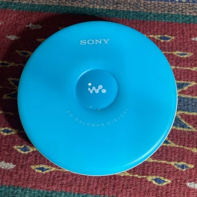 Sony CD Walkman D-EJ001 tragbarer CD-Player aquablau und weiß, getestet funktioniert - Bild 1 von 4