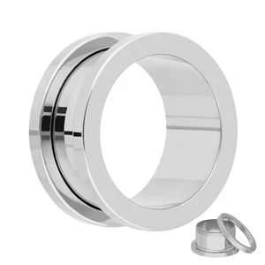 Treuheld® - Flesh Tunnel - Stahl - Silber - 32 Größen (210) - Picture 1 of 288