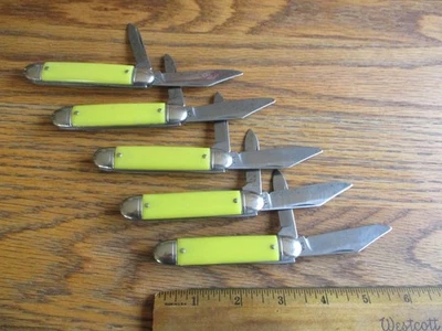 5 novas facas de bolso antigas 2 lâminas faca colonial EUA branca - Imagem 1 de 4