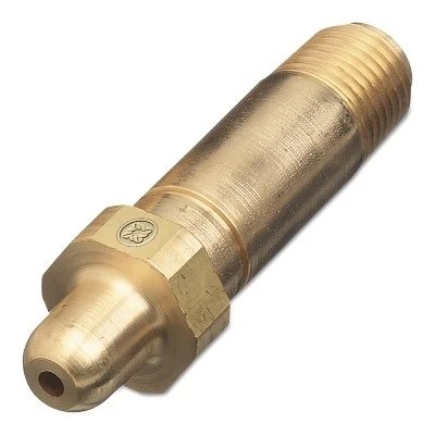 Regulator Inlet Nipples, Nitrous Oxide, 1/4"(NPT), 2 1/2", Brass, CGA-326 - Image 1 of 1