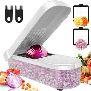 Multifunctional Food Chopper - Onion, Vegetable Slicer Dicer Cutter, Potato C... - Picture 1 of 6